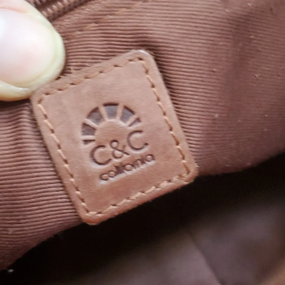 C&C California brown leather bucket bag